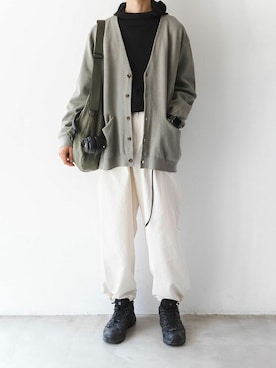 「プルオーバーパーカー」｜「アイテム（バッグ）」を使った、aoiさん（メンズ・173cm）の夏コーディネート