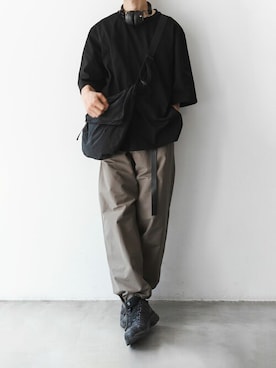 「wrou（ロウ）のアイテム」を使った、aoiさん（メンズ・173cm）の夏コーディネート