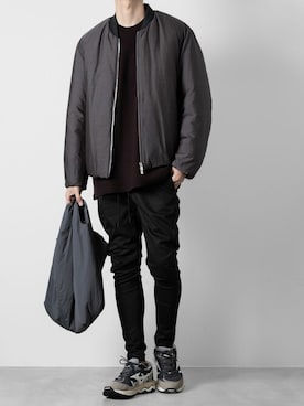 「ATTACHMENT（アタッチメント）のアイテム（その他パンツ）」を使った、aoiさん（メンズ・173cm）の秋コーディネート