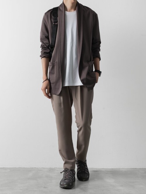 【 直営店・ZOZOTOWN限定 】コットンダブルフェイス ストールカラー カーディガン / COTTON DOUBLE FACE STOLE COLLAR CARDIGAN