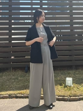 「PUBLIC TOKYO（パブリックトウキョウ）のアイテム（オールインワン・サロペット）」を使った、nodokaさん（レディース・163cm）の春コーディネート