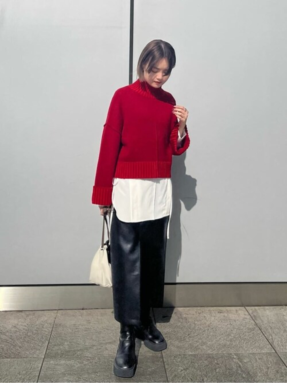 限定！値下げ！新品！PUBLIC TOKYO★ショートヘムフリンジニット PUBLIC TOKYO（パブリックトウキョウ）の「イレギュラーヘム