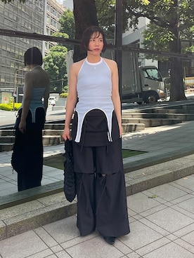 トップス Cotton Rib Bicolor Reversible Tank Top Cotton Rib Bicolor Reversible Tank Topを使った人気ファッション