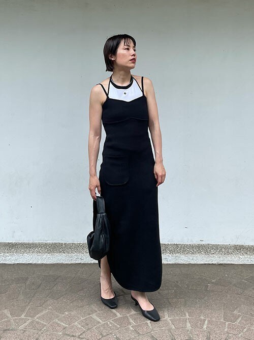 Cotton Rib Bicolor Reversible Tank Topを使った人気ファッション
