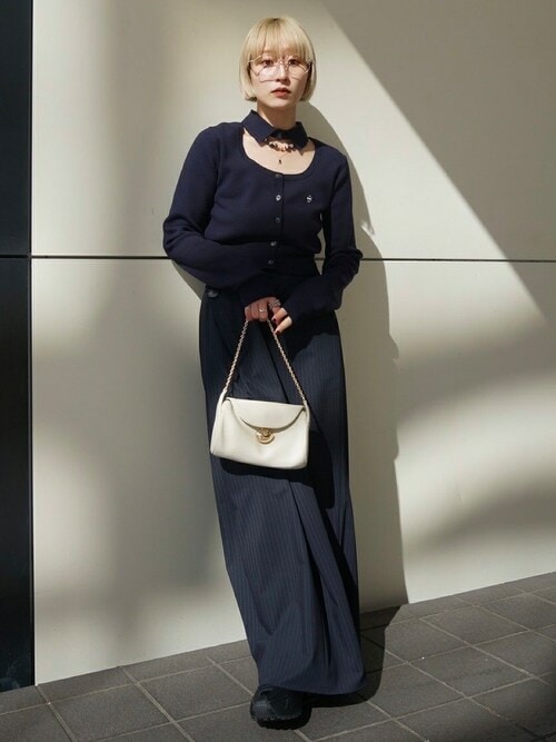 カーディガン Interlock Knit Shirt Neck Cardigan レディース セール】Interlock Knit Shirt Neck Cardigan（カーディガン