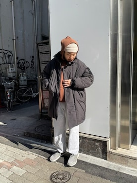 「MANASTASH（マナスタッシュ）のアイテム（パーカー）」を使った、Turkeyさん（メンズ・173cm）の冬コーディネート