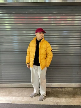 「キャンプスタイル」｜「アイテム（ジャケット/アウター）」を使った、Turkeyさん（メンズ・173cm）の冬コーディネート