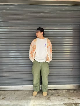 「MANASTASH（マナスタッシュ）のアイテム（帽子）」を使った、Turkeyさん（メンズ・173cm）の春コーディネート