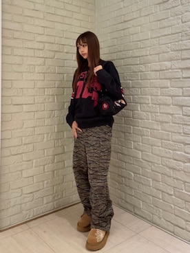 「ワイドパンツ 」｜「アイテム（その他アウター）」を使った、sansanさん（レディース・160cm）の秋コーディネート