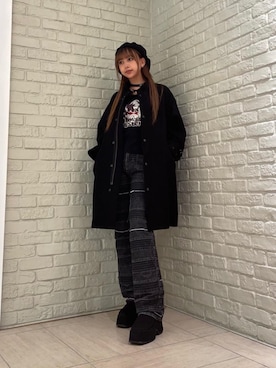 「HYSTERIC GLAMOUR（ヒステリックグラマー）のアイテム（その他アウター）」を使った、sansanさん（レディース・160cm）の冬コーディネート