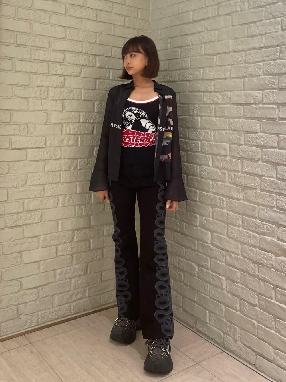 パ*エ様 【希少】ヒステリックグラマー ニットキャミソール 蝶 バタフライ アー HYSTERIC GLAMOUR（ヒステリックグラマー）の「VIXEN GIRLジャカード