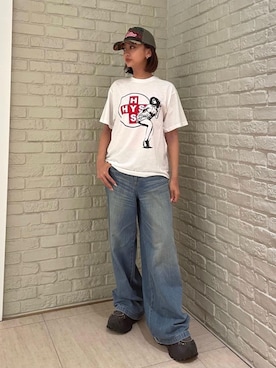 「ロック」｜sansanさん（レディース・160cm）の夏コーディネート