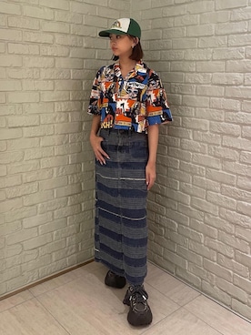 「ロック」｜sansanさん（レディース・160cm）の夏コーディネート