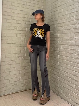 「アメカジ」｜sansanさん（レディース・160cm）の夏コーディネート