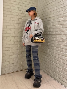 「ロック」｜「アイテム（トップス）」を使った、sansanさん（レディース・160cm）の秋コーディネート