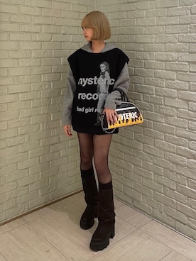 「HYSTERIC GLAMOUR（ヒステリックグラマー）のアイテム（ベスト）」を使った、sansanさん（レディース・160cm）の秋コーディネート