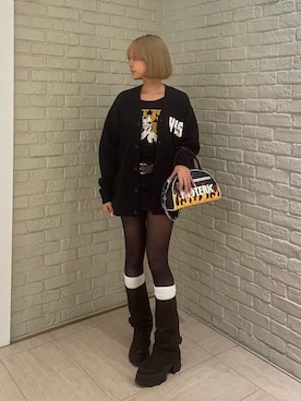 「HYSTERIC GLAMOUR（ヒステリックグラマー）のアイテム（バッグ）」を使った、sansanさん（レディース・160cm）の秋コーディネート