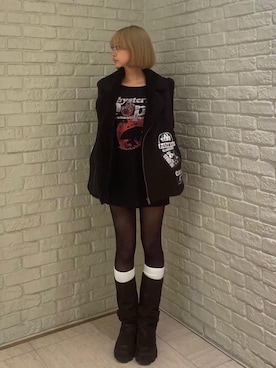「HYSTERIC GLAMOUR（ヒステリックグラマー）のアイテム（ベスト）」を使った、sansanさん（レディース・160cm）の秋コーディネート