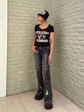 「ロック」｜「アイテム（トップス）」を使った、sansanさん（レディース・160cm）の秋コーディネート