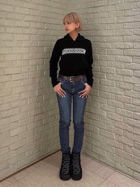 「HYSTERIC GLAMOUR（ヒステリックグラマー）のアイテム（デニムパンツ）」を使った、sansanさん（レディース・160cm）の秋コーディネート