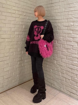 「HYSTERIC GLAMOUR（ヒステリックグラマー）のアイテム（バッグ）」を使った、sansanさん（レディース・160cm）の秋コーディネート