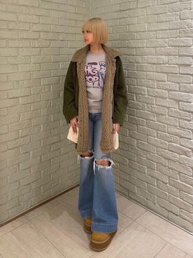 「アイテム（手袋）」を使った、sansanさん（レディース・160cm）の秋コーディネート