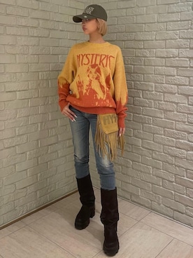 「HYSTERIC GLAMOUR（ヒステリックグラマー）のアイテム（ショルダーバッグ）」を使った、sansanさん（レディース・160cm）の秋コーディネート