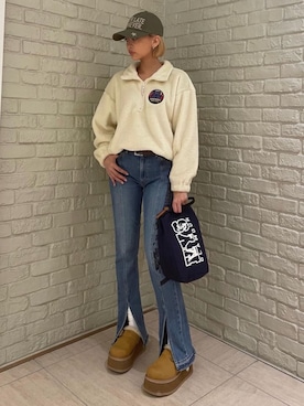 「アイテム（ポーチ）」を使った、sansanさん（レディース・160cm）の秋コーディネート