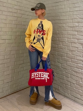 「アイテム（ドラムバッグ）」を使った、sansanさん（レディース・160cm）の秋コーディネート