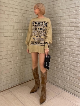 「アイテム（クラッチバッグ）」を使った、sansanさん（レディース・160cm）の冬コーディネート