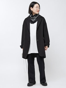 「AP STUDIO（エーピーストゥディオ）のアイテム（その他アウター）」を使った、ISHIIさん（レディース・158cm）の秋コーディネート