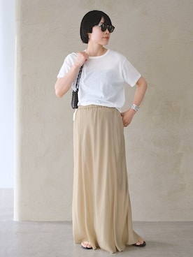 「AP STUDIO（エーピーストゥディオ）のアイテム（スカート）」を使った、ISHIIさん（レディース・158cm）の春コーディネート