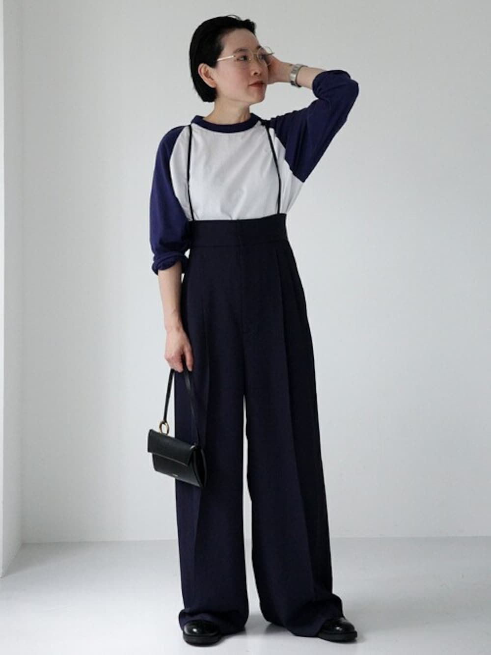 AP STUDIO サスペンダーパンツ ブラック36