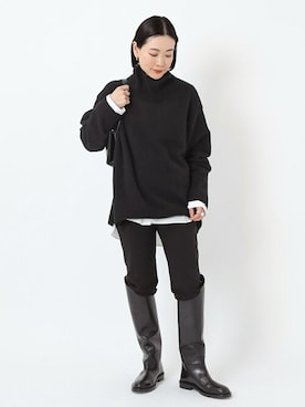 「AP STUDIO（エーピーストゥディオ）のアイテム」を使った、ISHIIさん（レディース・158cm）の秋コーディネート