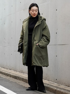 「コート」｜「アイテム（モッズコート）」を使った、ISHIIさん（レディース・158cm）の冬コーディネート