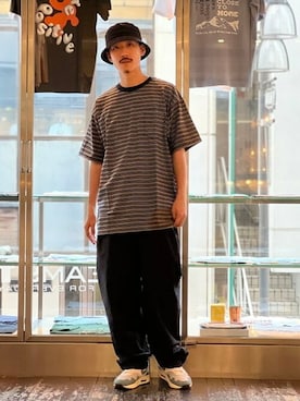 「SAYHELLO（セイハロー）のアイテム」を使った、BEAMS Tさん（メンズ・176cm）の夏コーディネート