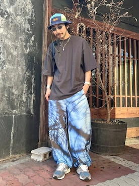 「FAF（フェイク アス フラワーズ）のアイテム」を使った、BEAMS Tさん（メンズ・185cm）の春コーディネート