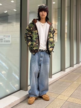 「WILD THINGS（ワイルドシングス）のアイテム（ブルゾン）」を使った、BEAMS Tさん（メンズ・173cm）の冬コーディネート