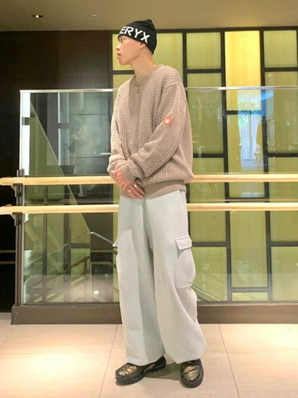 C.E シーイー SIDE RIB LOOSE NET KNIT コットン L C.E（シーイー）の「C.E / SIDE RIB LOOSE NET KNIT（ニット