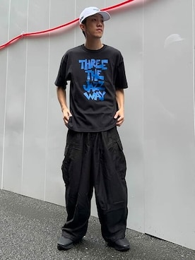 「BEAMS T（ビームスティー）のアイテム（キャップ）」を使った、BEAMS Tさん（メンズ・175cm）の夏コーディネート