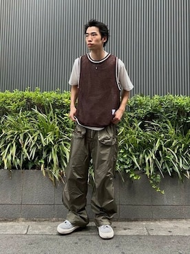 「DEMARCOLAB（デマルコラブ）のアイテム」を使った、BEAMS Tさん（メンズ・175cm）の夏コーディネート