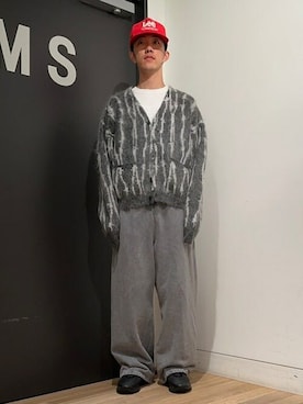 「アイテム（スウェットパンツ）」を使った、BEAMS Tさん（メンズ・175cm）の秋コーディネート