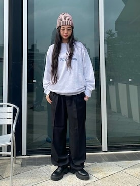 「BEAMS（ビームス）のアイテム（ニットキャップ/ビーニー）」を使った、BEAMS Tさん（レディース・167cm）の秋コーディネート