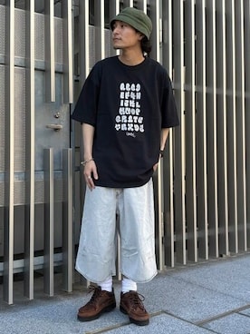 「BEAMS（ビームス）のアイテム（デニムパンツ）」を使った、BEAMS Tさん（メンズ・175cm）の夏コーディネート