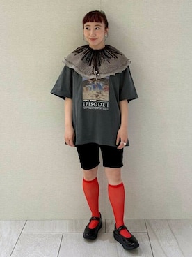 「STAR WARS（スターウォーズ）のアイテム」を使った、BEAMS Tさん（レディース・153cm）の夏コーディネート