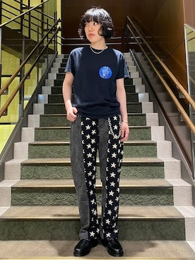 「aie」｜「アイテム（Tシャツ/カットソー）」を使った、BEAMS Tさん（レディース・160cm）の夏コーディネート