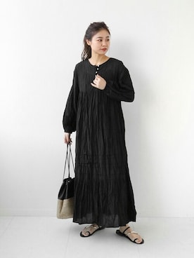 「JOURNAL STANDARD relume（ジャーナルスタンダード　レリューム）のアイテム（ワンピース/ドレス）」を使った、misatoさん（レディース・160cm）の春コーディネート