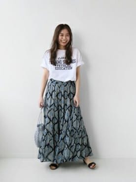 「sara mallika（サラ マリカ）のアイテム（スカート）」を使った、misatoさん（レディース・160cm）の春コーディネート