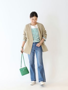 「JOURNAL STANDARD relume（ジャーナルスタンダード　レリューム）のアイテム（その他アウター）」を使った、misatoさん（レディース・160cm）の春コーディネート