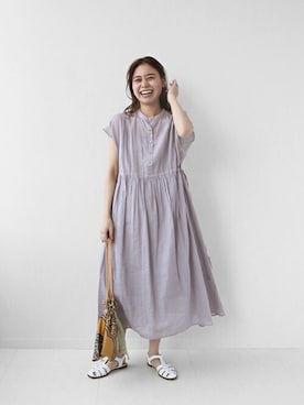 「JOURNAL STANDARD relume（ジャーナルスタンダード　レリューム）のアイテム（ワンピース/ドレス）」を使った、misatoさん（レディース・160cm）の夏コーディネート